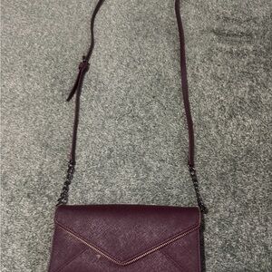 Rebecca Minkoff Plum Crossbody Envelope Bag with Chain Strap